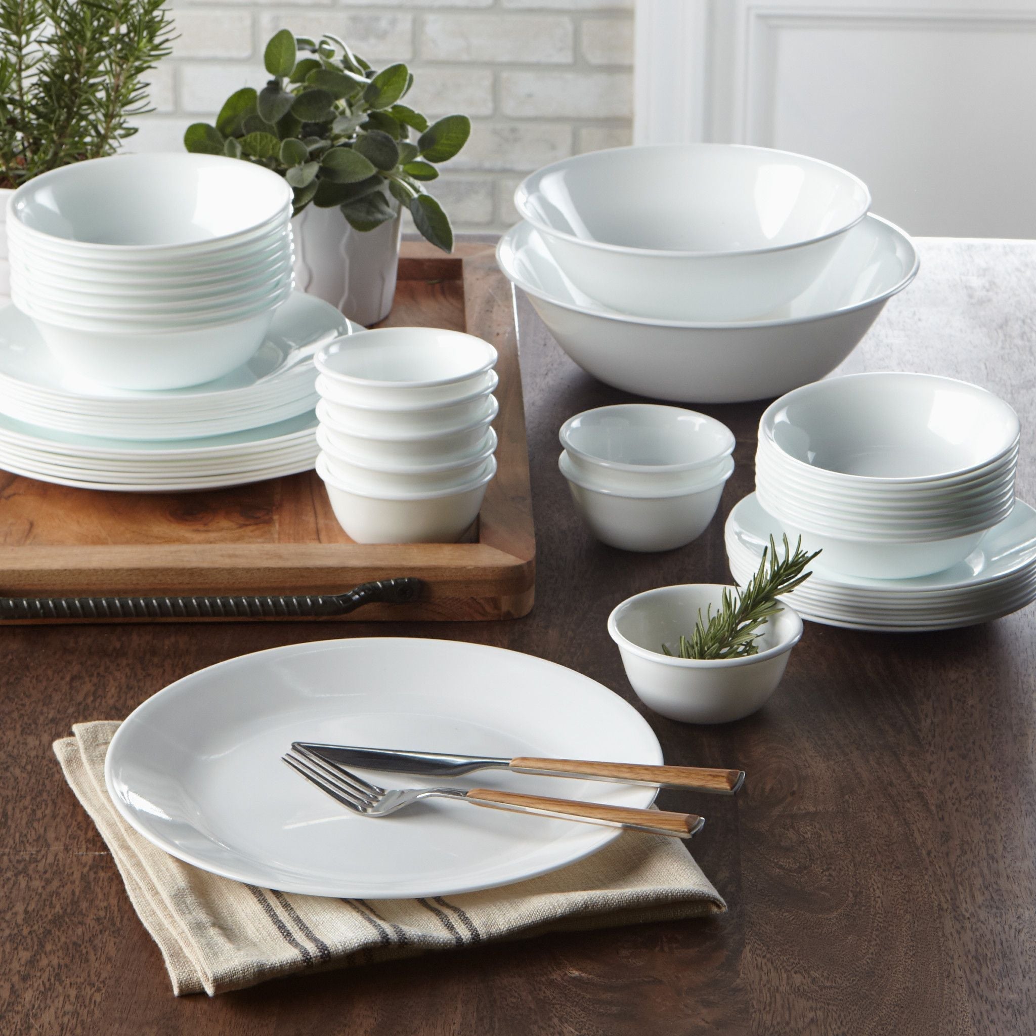 Corelle® Winter Frost White 50-piece Dinnerware Set, Service for 8, EXCLUSIVE