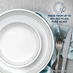 Corelle® Mystic Gray 18-piece Mugless Dinnerware Set, Service for 6