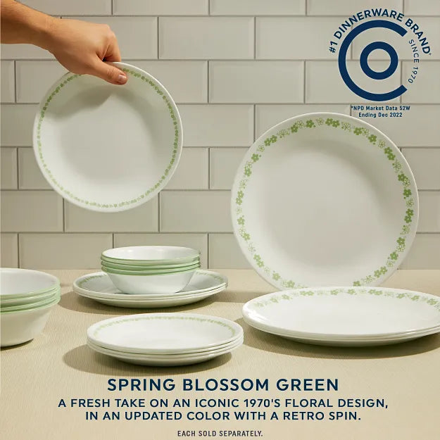 Corelle® Spring Blossom Green 10.25" Dinner Plate