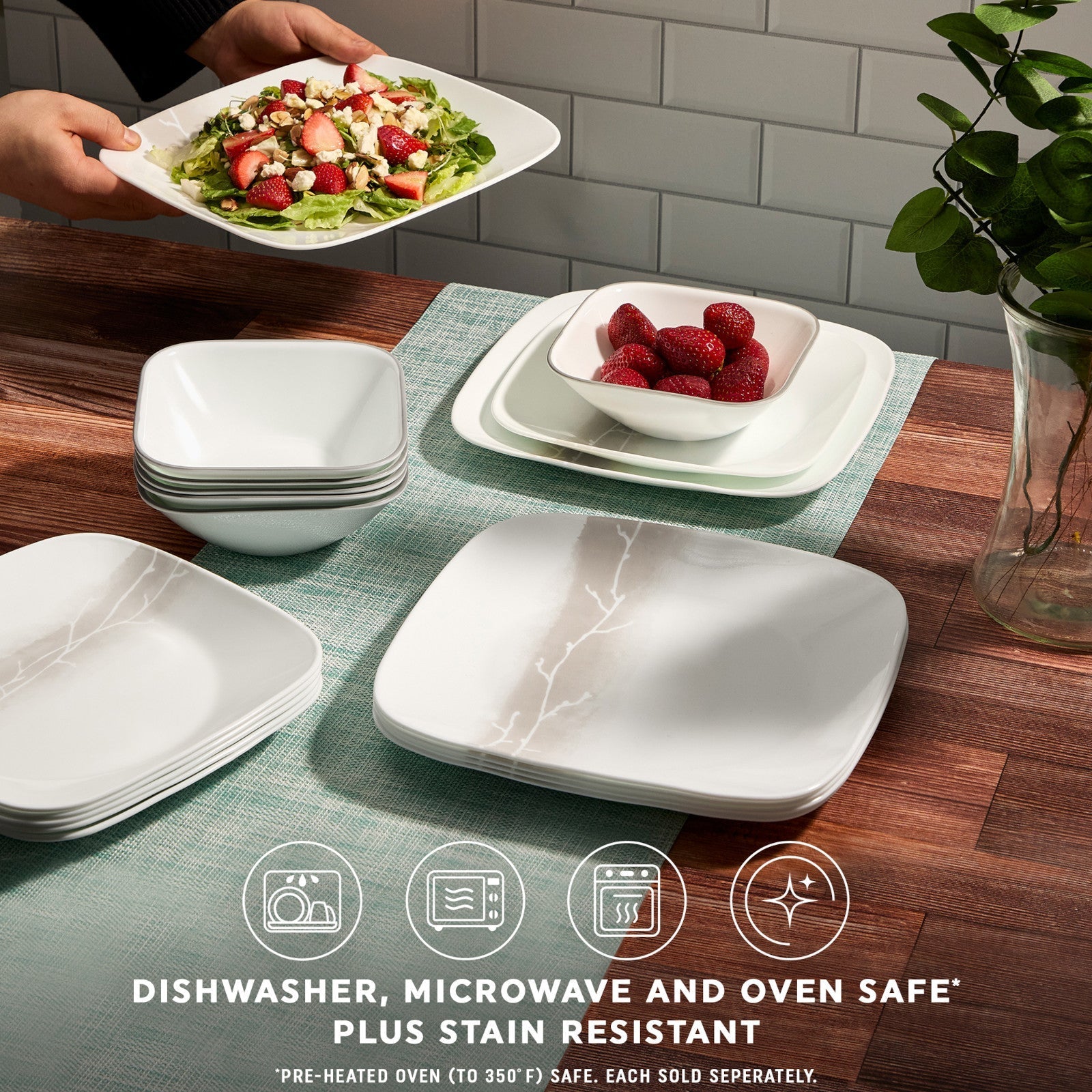 Corelle® Square Wandering Grove 22-ounce Cereal Bowl